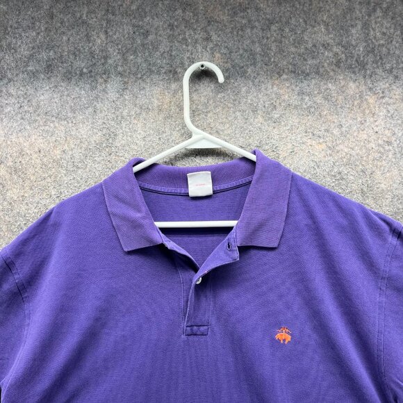 Brooks Brothers Polo Shirt Mens XL Purple 346 Mesh Preppy Dress Original Fit - Picture 8 of 12